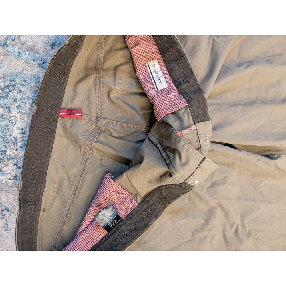 English Laundry Mens Olive Green 5-Pocket Straight Leg Pants 40x30 - Picture 3 of 6